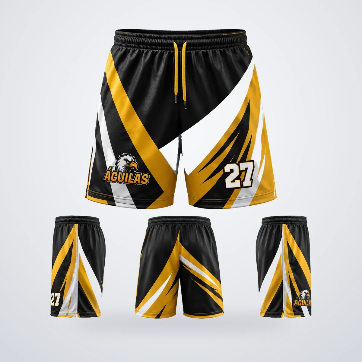 Short de baloncesto sublimado, diseño Águilas
