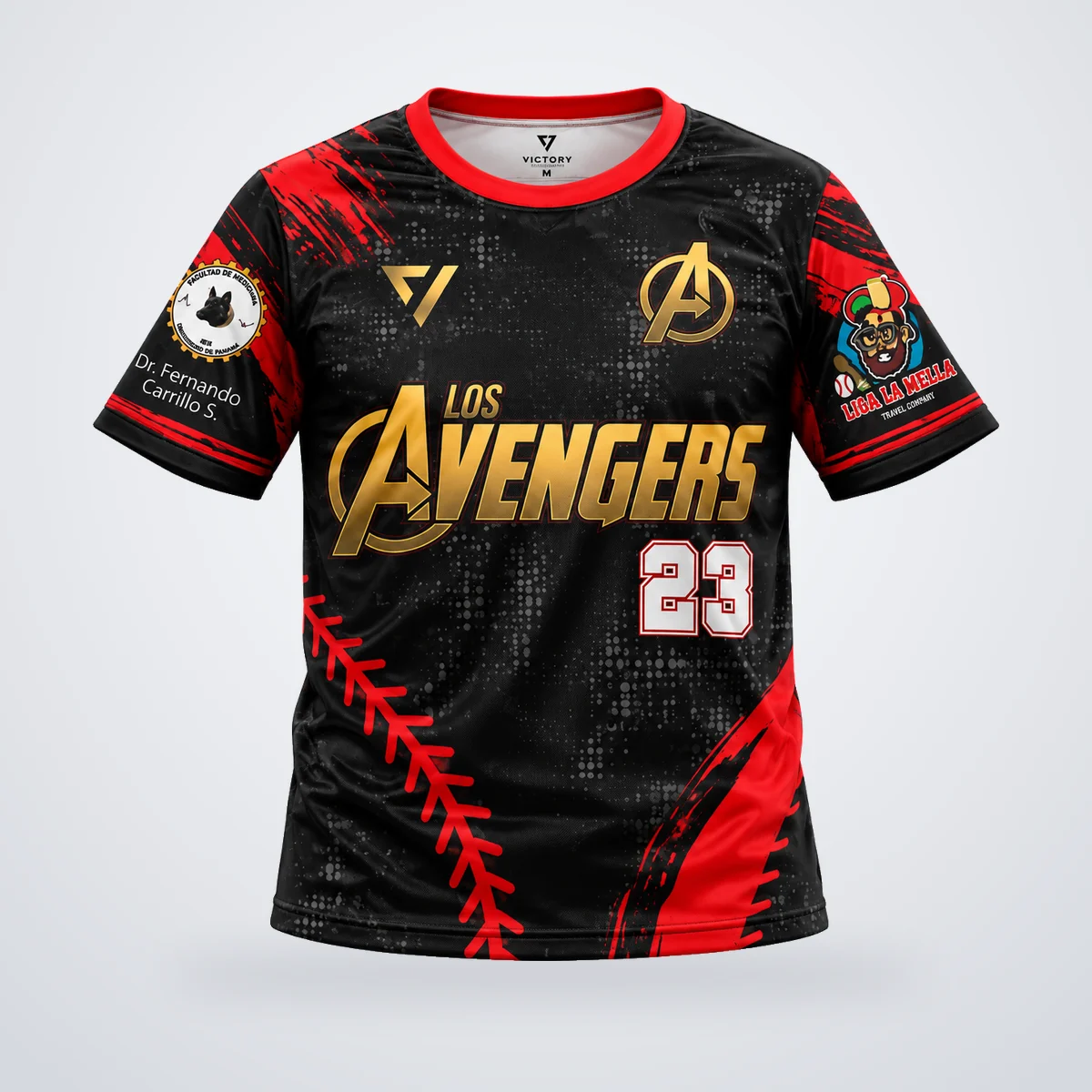 Jersey de béisbol sublimado, diseño Victory Sports