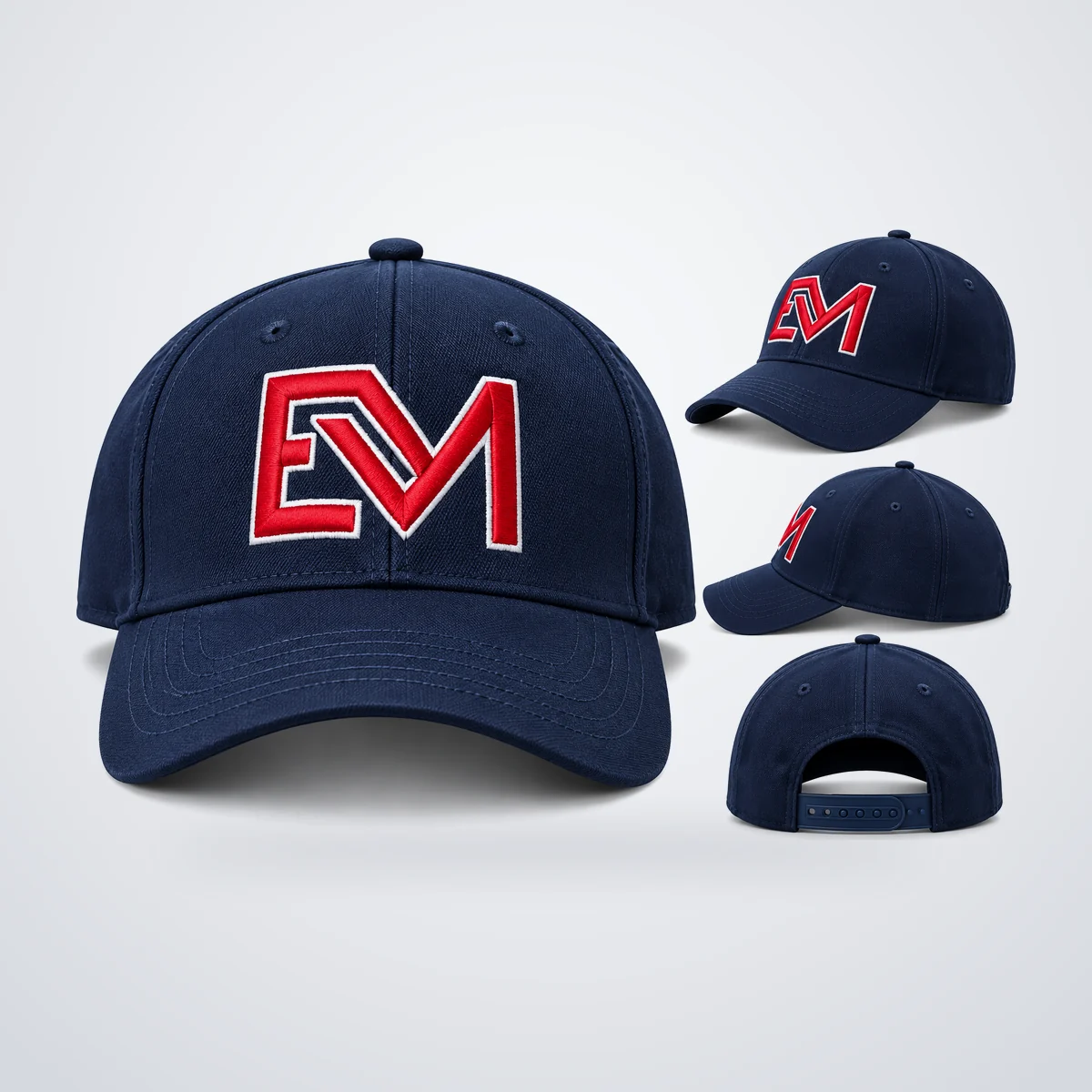 Gorra EM azul marino, bordada por Victory Sports