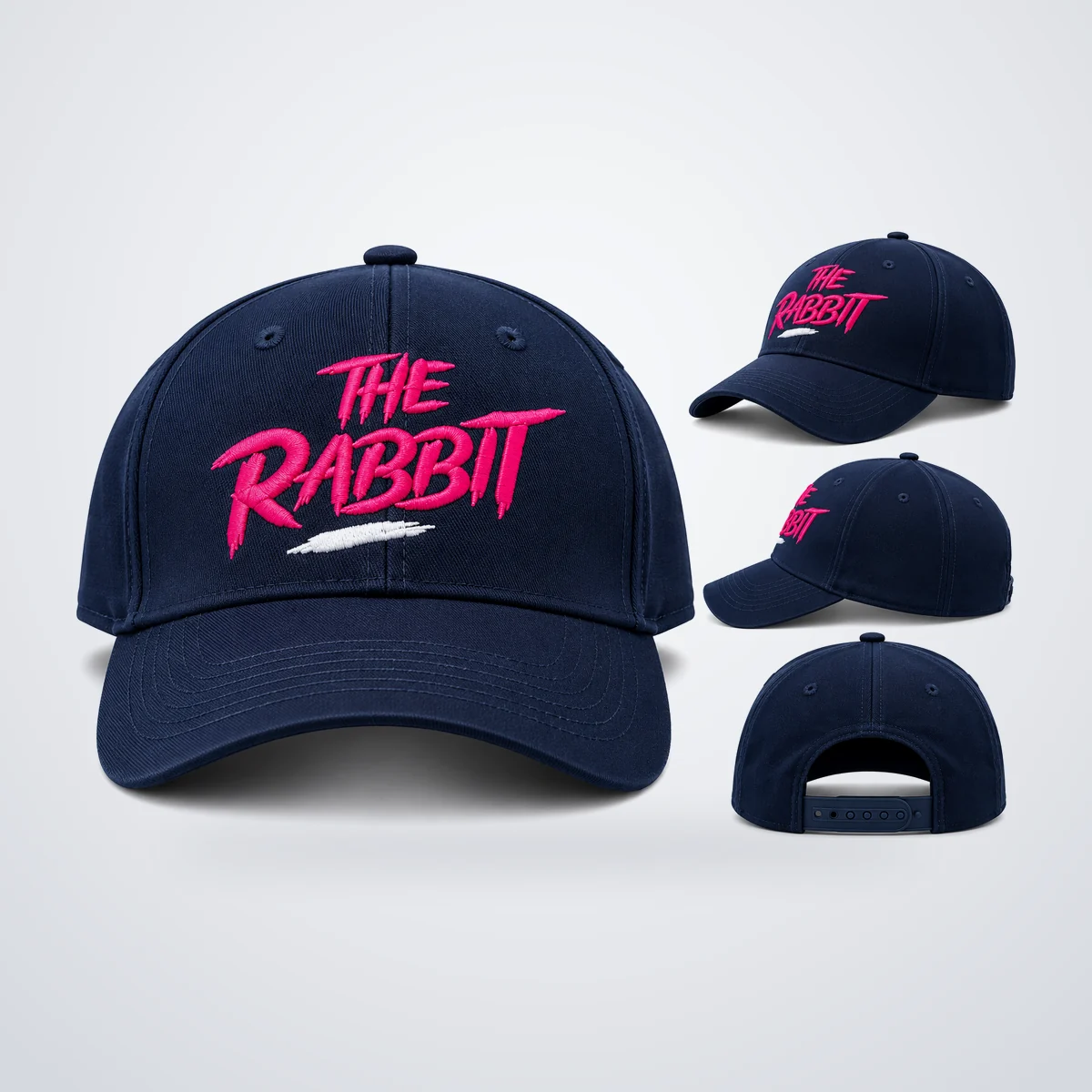 Gorra The Rabbit azul marino, bordada por Victory Sports