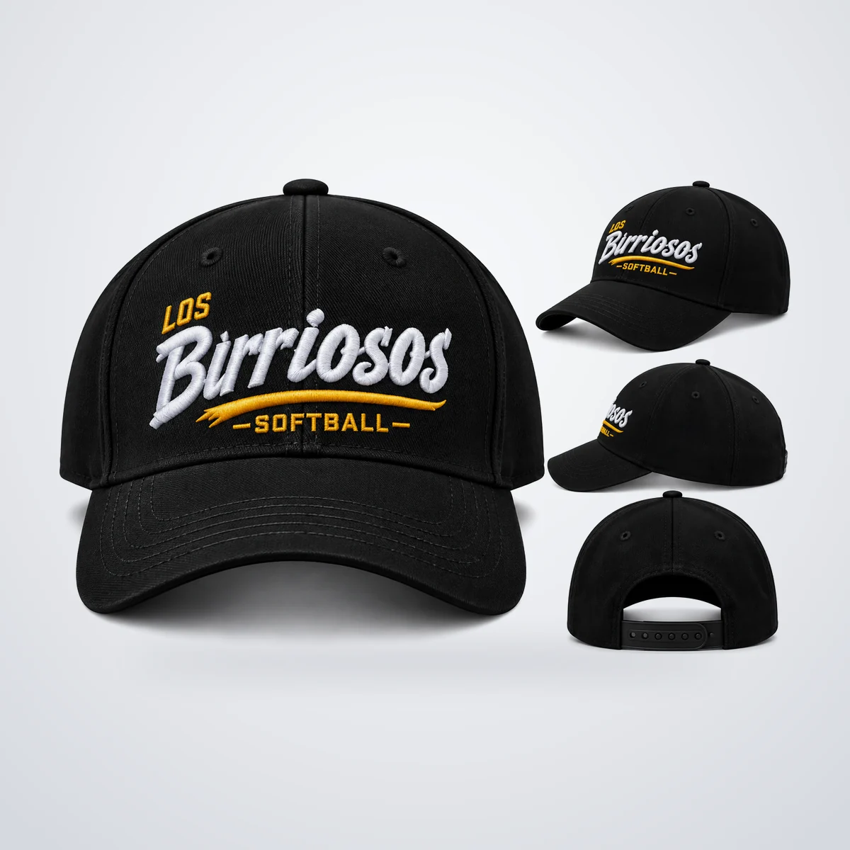Gorra Los Burriosos Softball, bordada por Victory Sports
