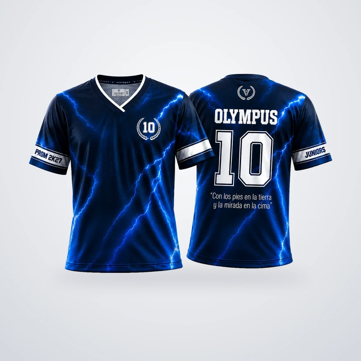 Jersey sublimado cuello V, diseño Olympus
