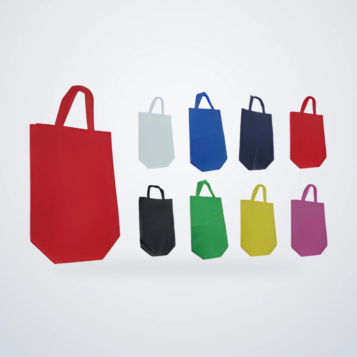 Bolsas promocionales reutilizables con asas en varios colores